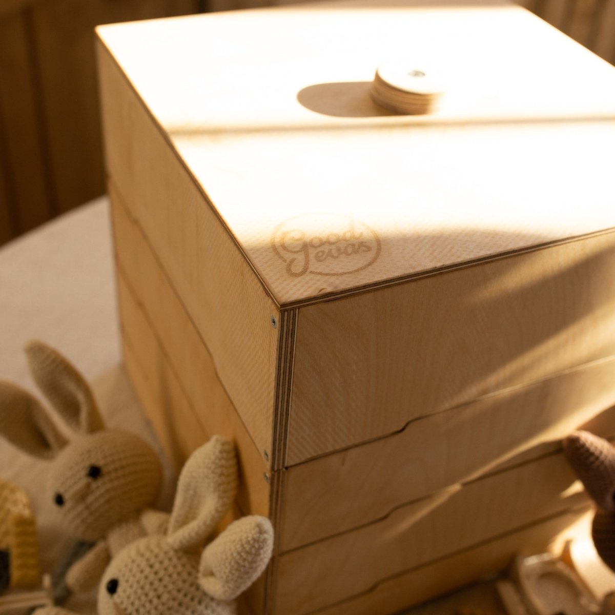 Rangement/trieur en bois pour jeu de construction