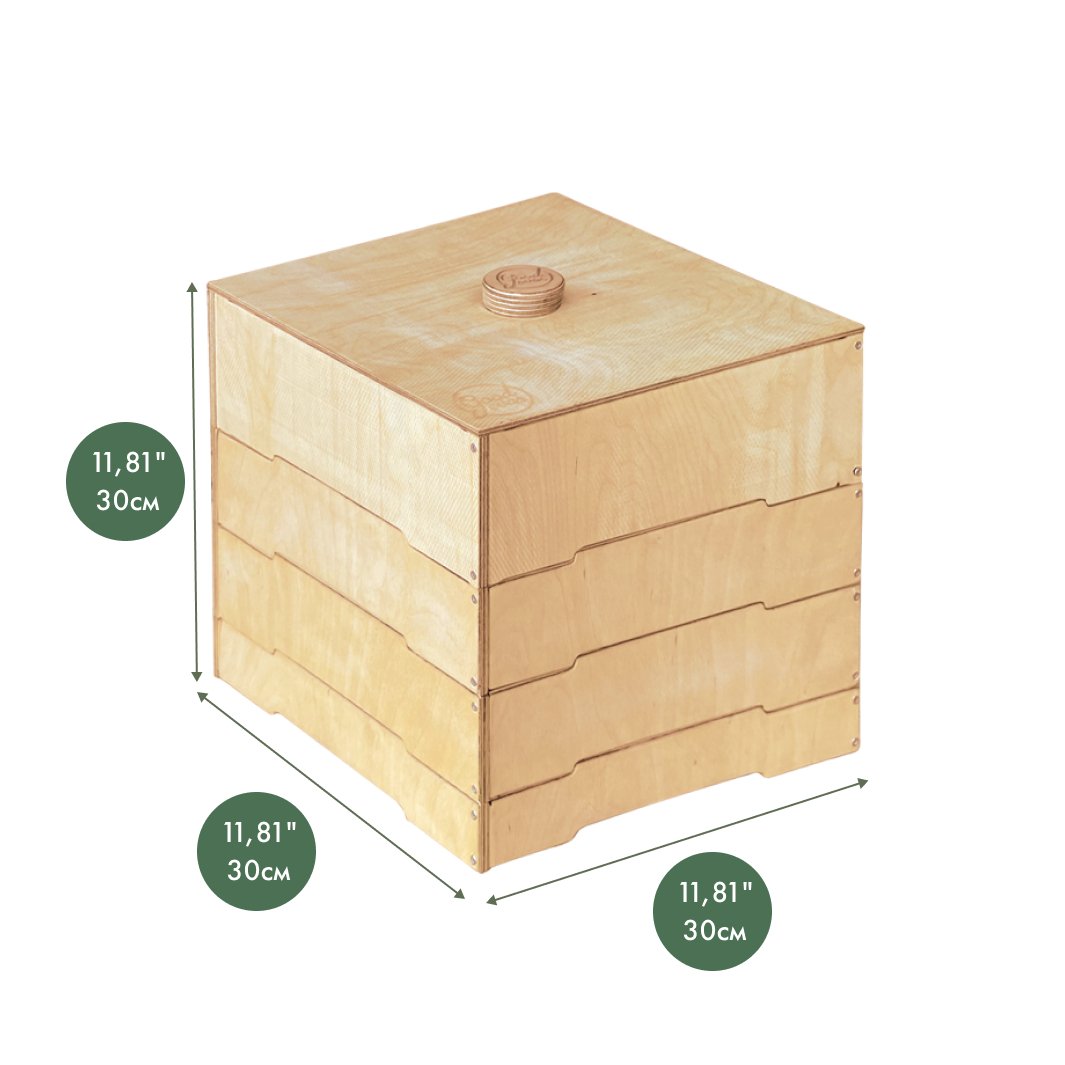 Rangement/trieur en bois pour jeu de construction