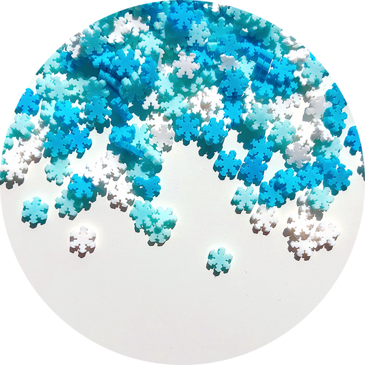 Mélange de tranches Fimo flocons de neige