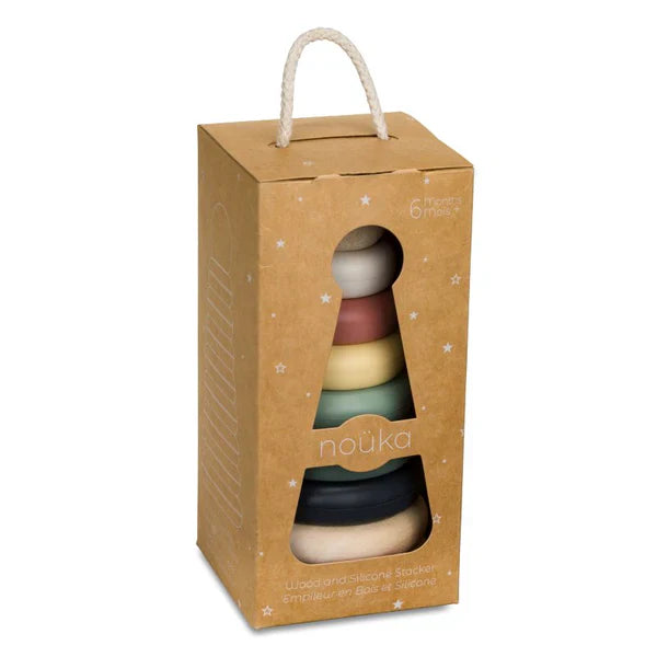 Tour empilable Noüka en bois et silicone – Orage