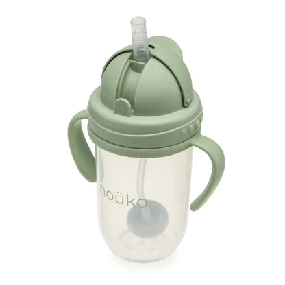 Non-Spill Weighted Straw Cup 9 oz | noüka | Moss