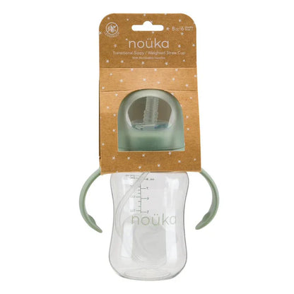 Transitional Sippy/Weighted Straw Cup | noüka | Moss
