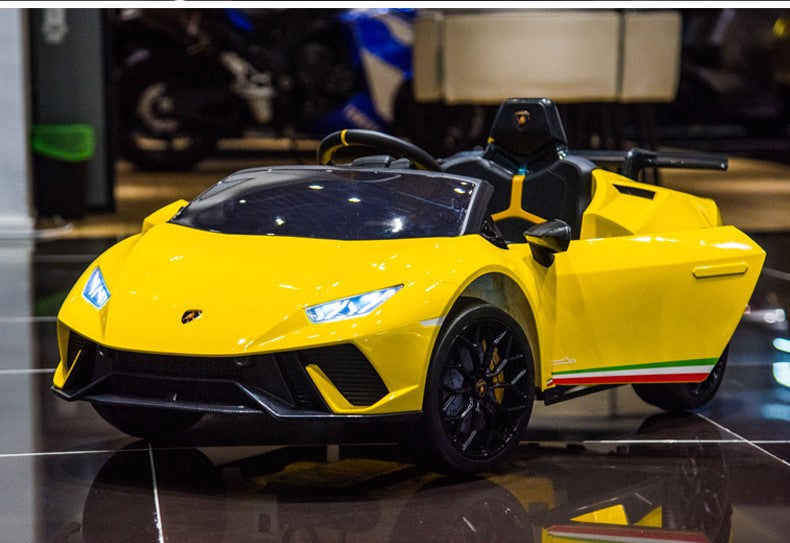 Voiture électrique Lamborghini Huracan DELUXE 12V 2026 pour enfants avec télécommande