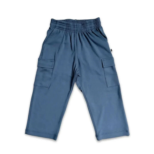 Pantalon cargo en bambou pour jeunes | Marine