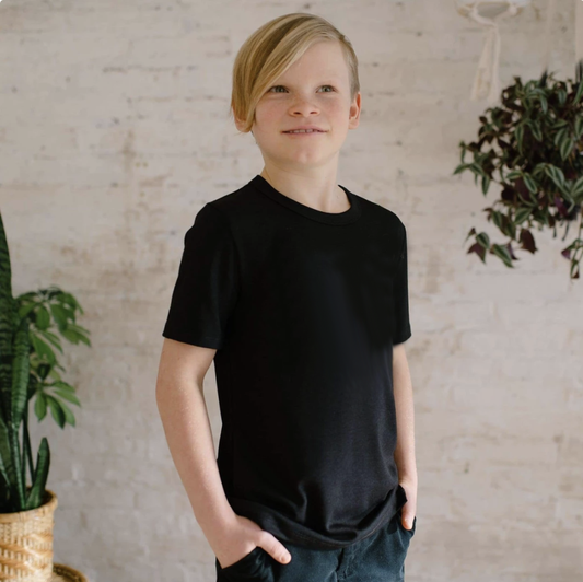 T-shirt en bambou pour enfant | Noir
