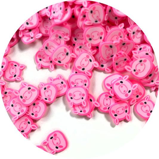 Tranches Fimo petits cochons roses