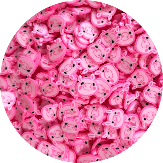 Tranches Fimo petits cochons roses