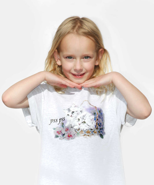 T-shirt vintage chat enfant