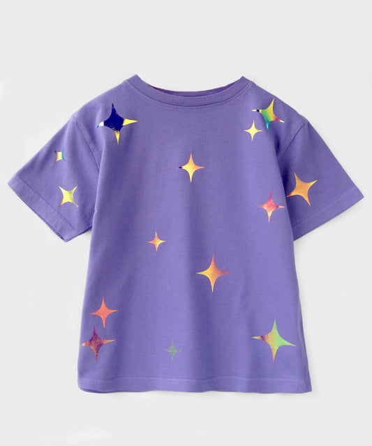 T-shirt enfant violet scintillant