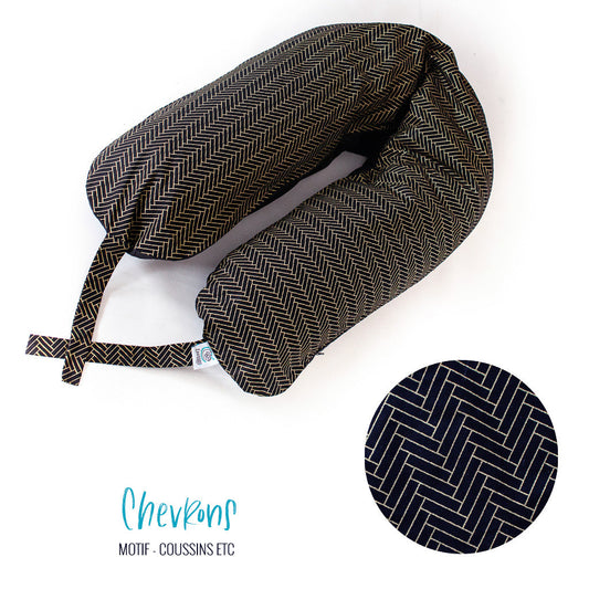 Coussin etc. "Chevrons gold"